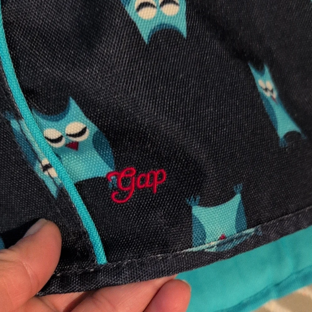 Gap Navy Blue And Teal Owl School Bag -
